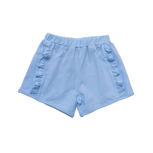 Ruffle Shorts- Light Blue