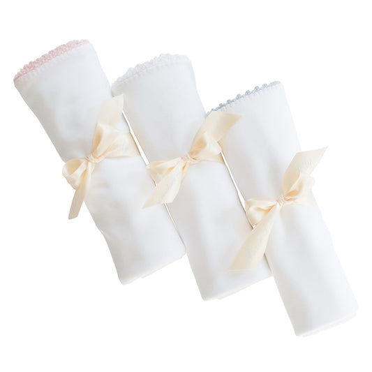 Picot Trim Blanket- Multiple Colors